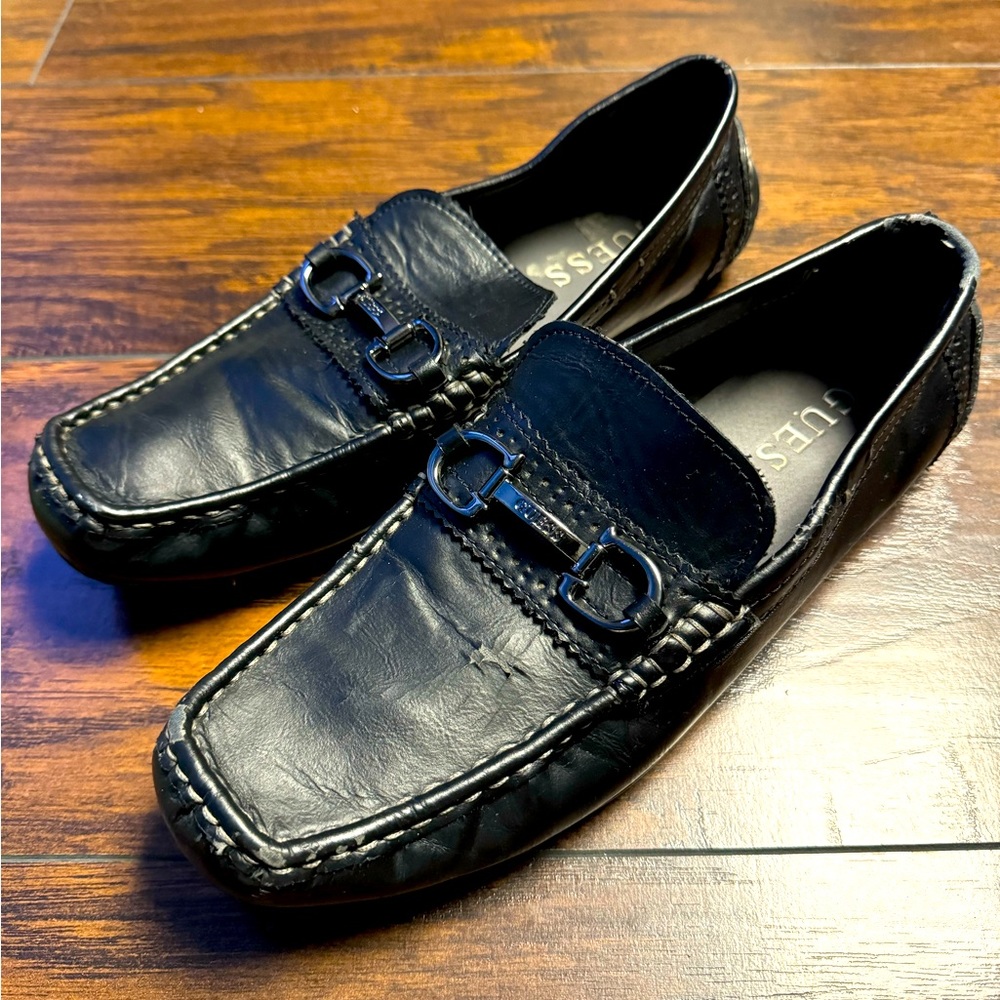 Guess Gmmercator2 Loafer Men Size 10 Leather Black